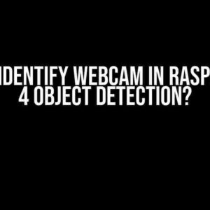 Cannot Identify Webcam in Raspberry Pi 4 Object Detection?