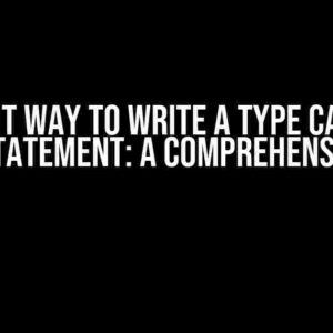 The Right Way to Write a Type Cast in an ISNULL Statement: A Comprehensive Guide