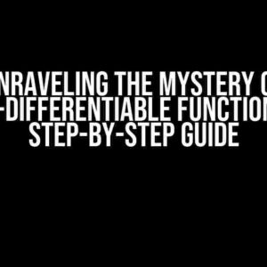 Unraveling the Mystery of Non-Differentiable Functions: A Step-by-Step Guide